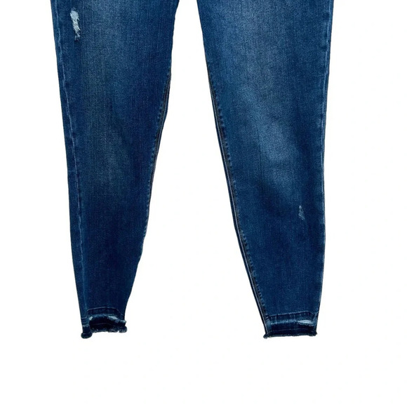 Spanx Distressed Ankle Skinny Jeans Medium Wash Blue Size‎ Large - Picture 4 of 9